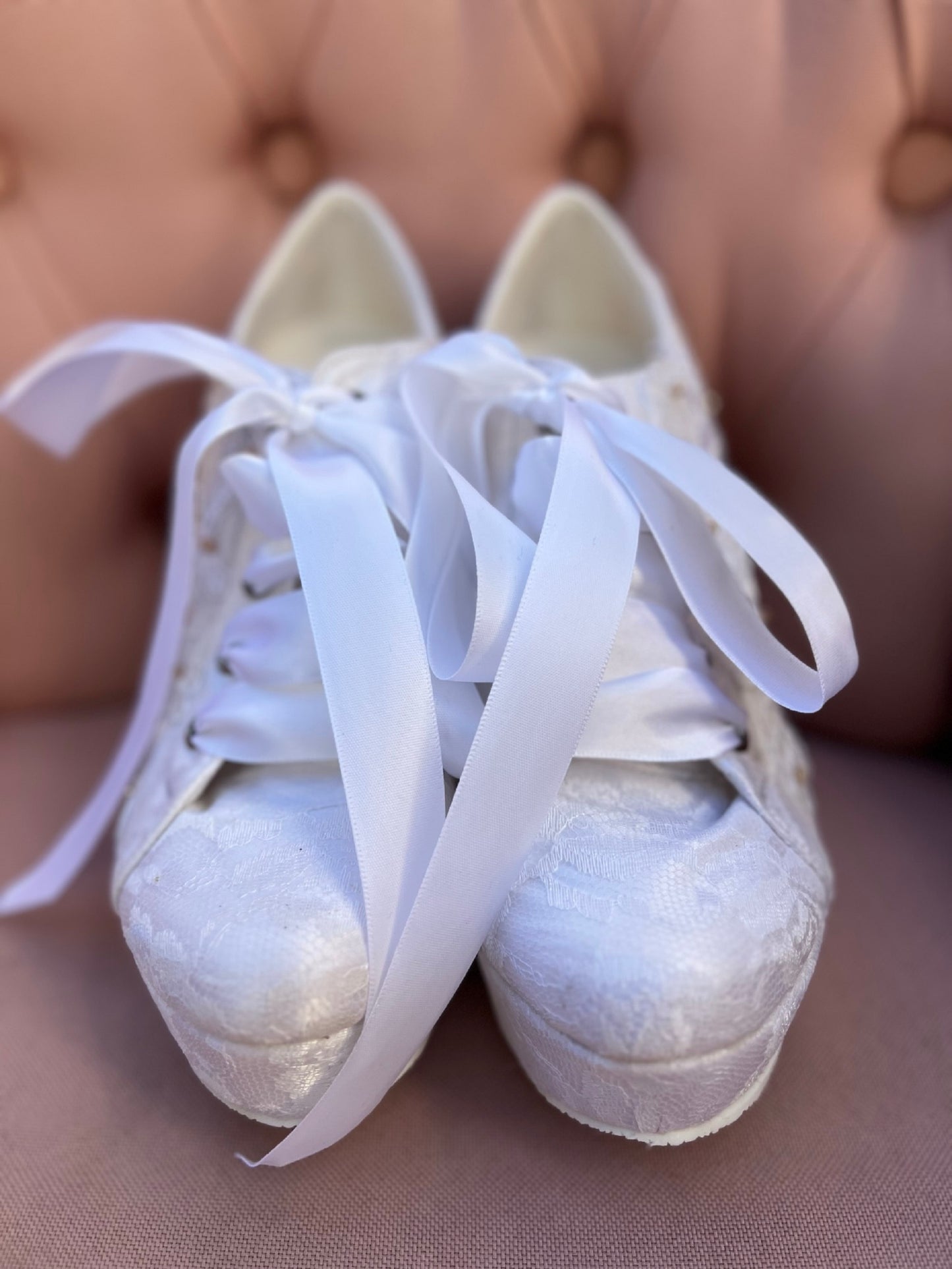 Tenis de novia con plataforma
