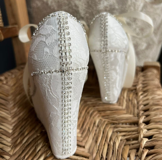 Tenis de novia con plataforma