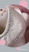 Platform shoe for bride, wedding, quinceañera