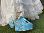 Algo azul zapatos de boda