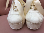 Platform tennis shoes for bride, wedding, fifteen years.