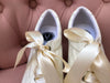 Platform tennis shoes for bride, wedding, fifteen years.