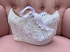 Lace platform bridal tennis shoe