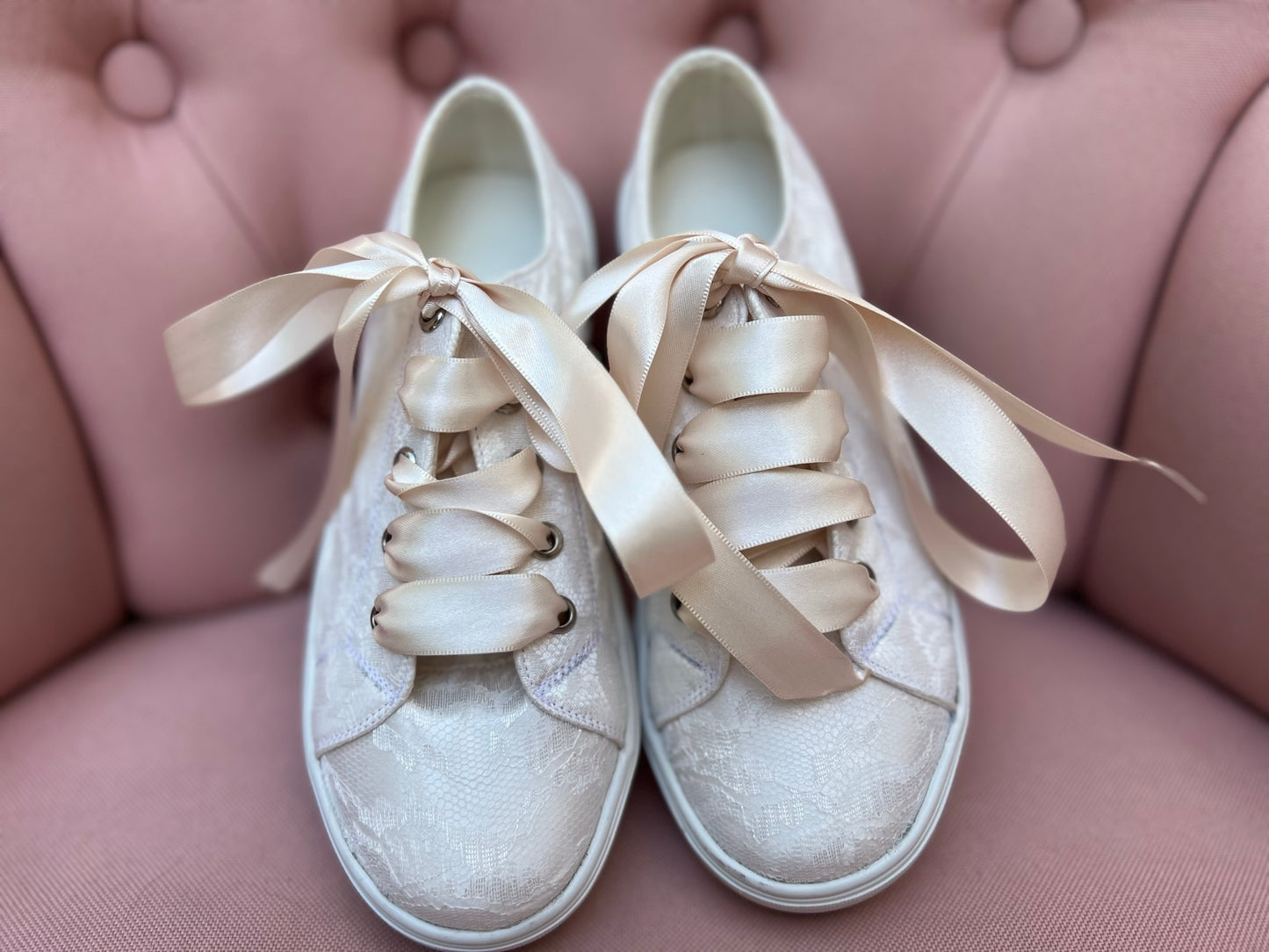 Zapato tenis de primera comunion o zapato para boda, novia, quinceañera en encaje