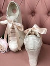 Platform shoe for bride, wedding, quinceañera