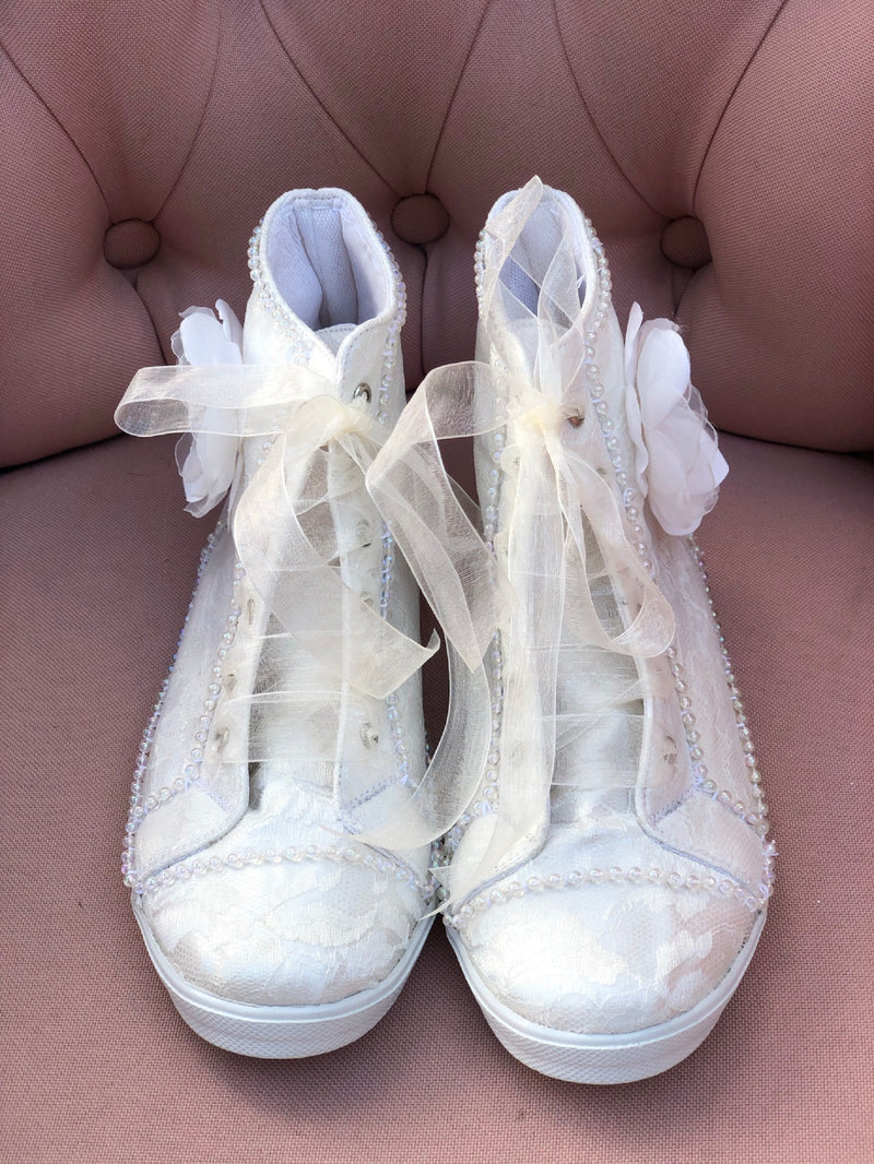 Zapato tenis para primera comunion, boda, novia, quinceañera, niña de las flores