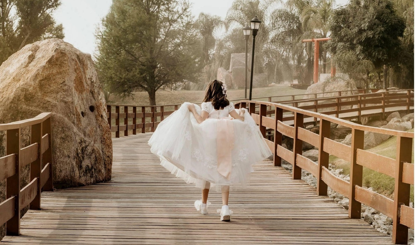 Tennis shoe for bride or first communion