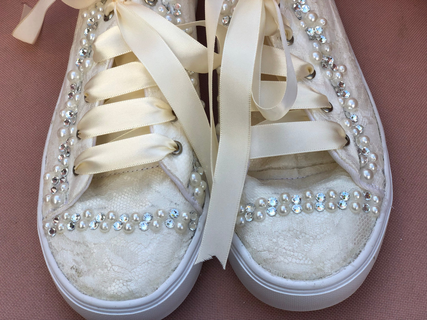 Tennis shoe for bride or first communion